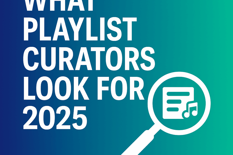 What playlist curators look for spotify playlists 2025 cover with magnifying glass and music icons